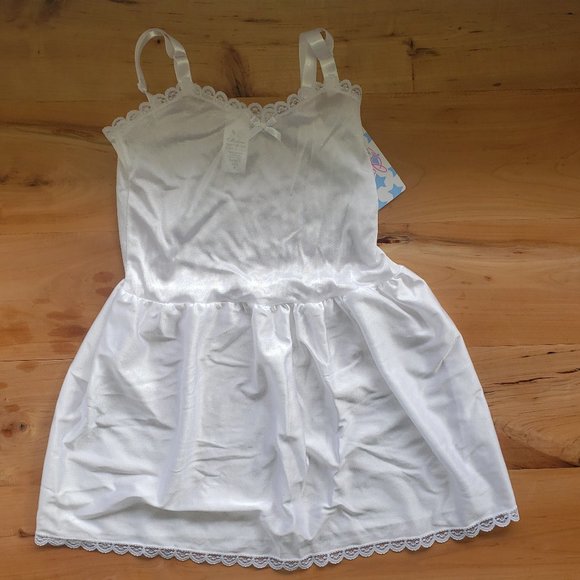 I.C. Collections Other - Little Girls White Simple Empire Waist Dress Slip